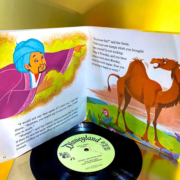 WALT DISNEY 1968 DISNEYLAND RECORD & 24 PAGE BOOK HOW THE CAMEL GOT HIS HUMP 7” - Picture 13 of 16